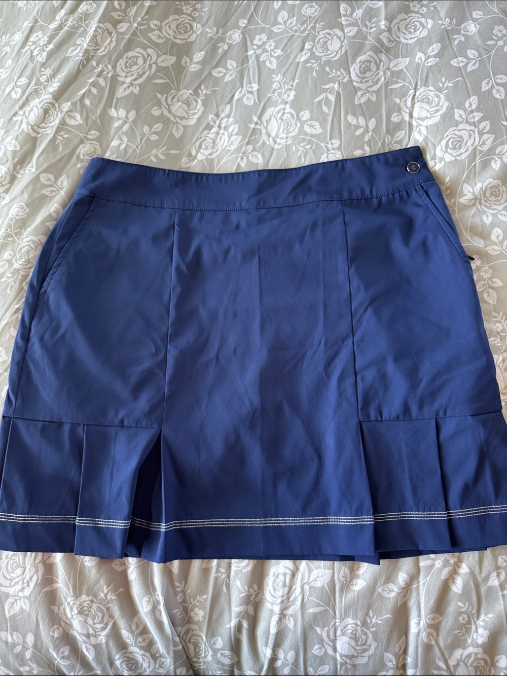Blue Women's Pleated Skort